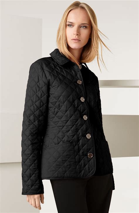 burberry brit fitted quilted jacket|burberry quilted jacket sale women.